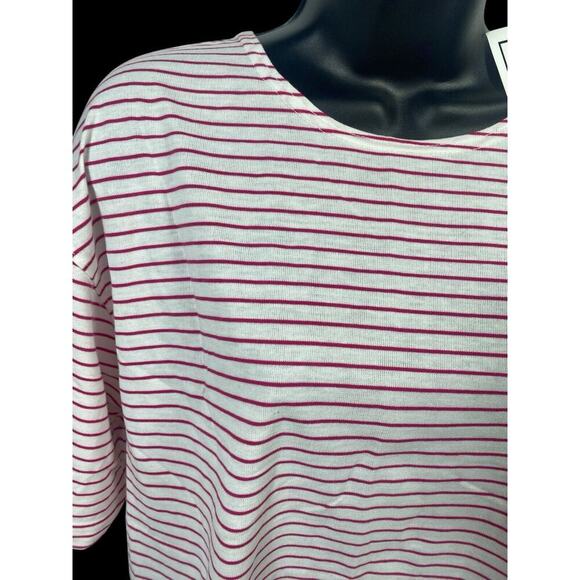 Vintage Simply Basic T Shirt Size L Womens Oversize Mariner Stripe Fishermancore - Picture 6 of 14
